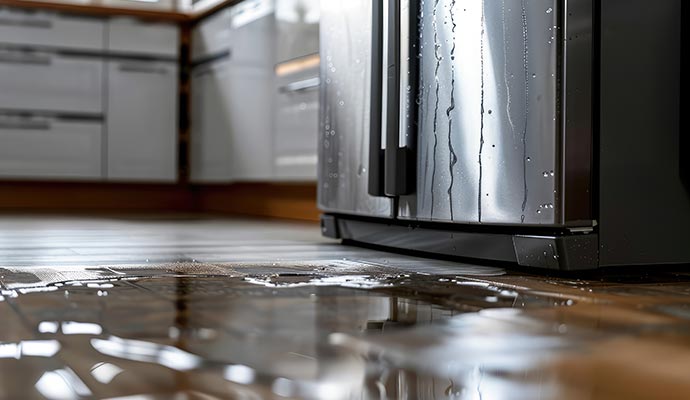 Water leaking from refrigerator